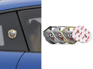3d Metal Emblem Racing Look Glossy 3D Decal
